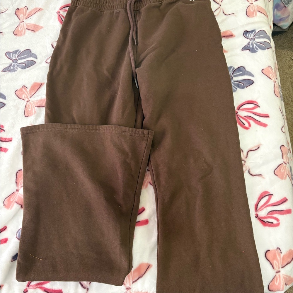 Hollister Brown Boot Cut Pants with Soft Fabric and Full Length